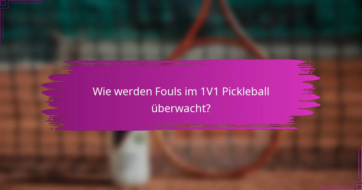 Wie werden Fouls im 1V1 Pickleball überwacht?